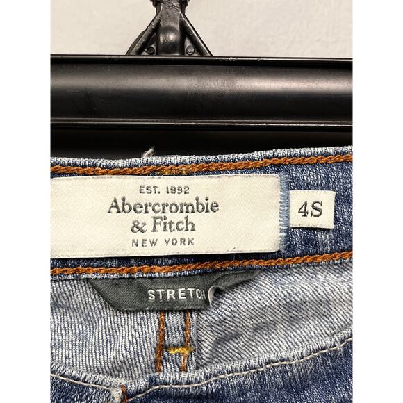 Abercrombie Fitch Jeans Womens size 4S Emma Stretch Medium wash Denim Blue - Picture 4 of 9
